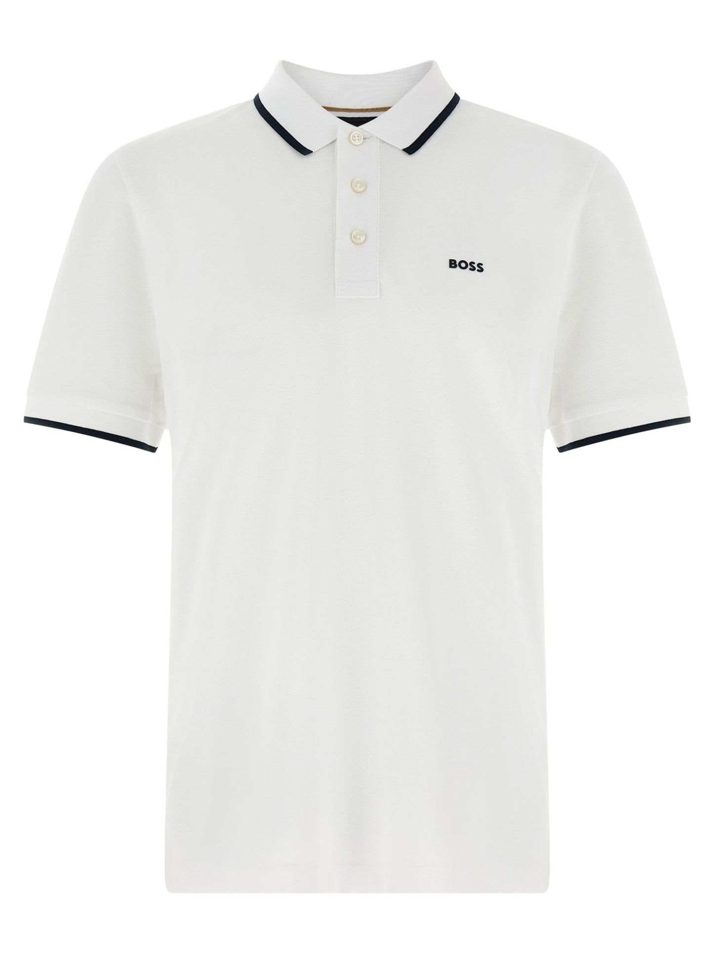 Hugo Boss White Cotton Polo Shirt - HBPS Beauty & Fashion