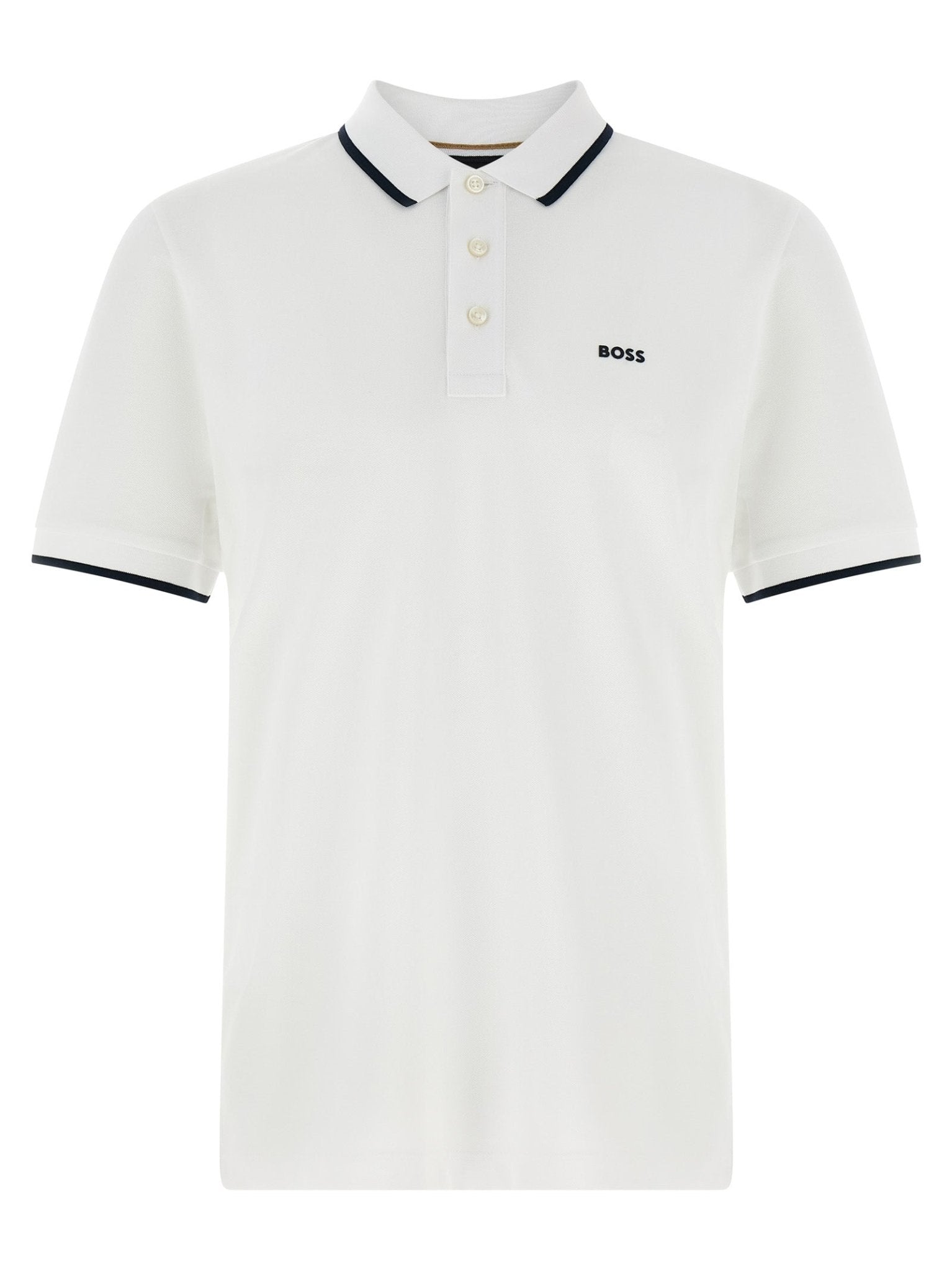 Hugo Boss White Cotton Polo Shirt - HBPS Beauty & Fashion