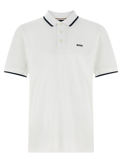 Hugo Boss White Cotton Polo Shirt - HBPS Beauty & Fashion