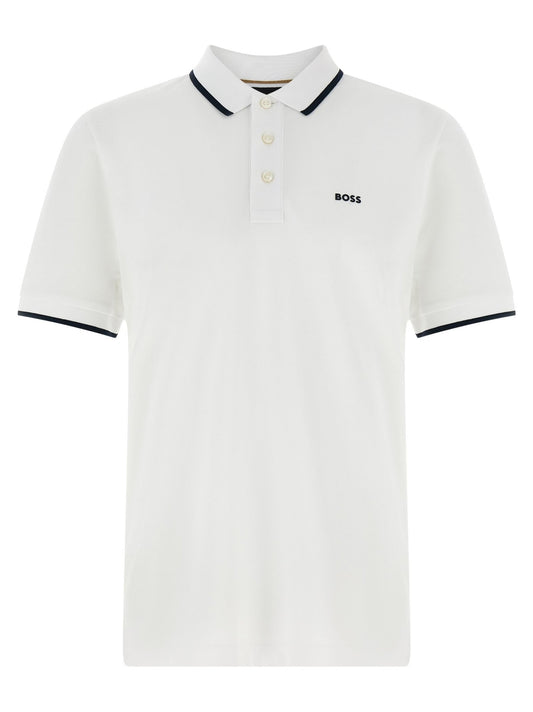 Hugo Boss White Cotton Polo Shirt - HBPS Beauty & Fashion