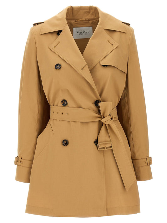 Imperméable Max Mara femme Landa en coton marron – MA-309560 - HBPS Beauty & Fashion