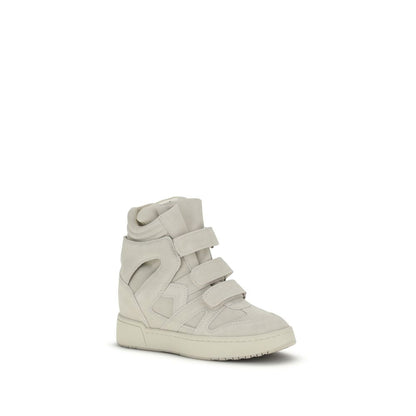 Isabel Marant Beige Calf Leather Bos Taurus Platform Sneakers - HBPS Beauty & Fashion