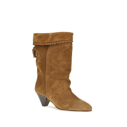 Isabel Marant Brown Calf Leather Bos Taurus Flat Boots - HBPS Beauty & Fashion