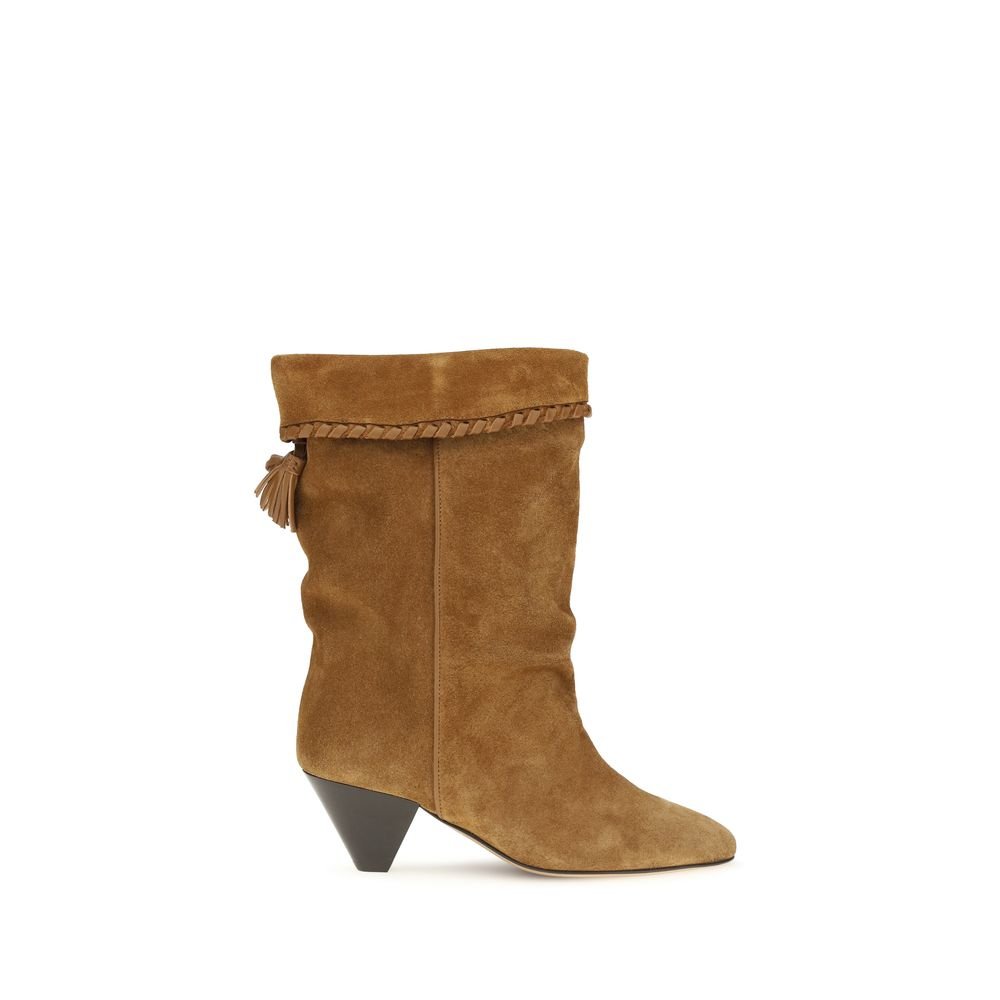 Isabel Marant Brown Calf Leather Bos Taurus Flat Boots - HBPS Beauty & Fashion