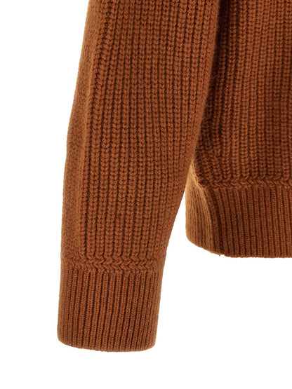 Isabel Marant Brown Merino Wool Cardigan - HBPS Beauty & Fashion