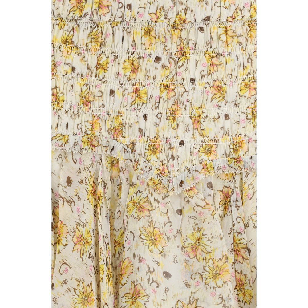 Isabel Marant Étoile Beige Viscose Mini Skirt - HBPS Beauty & Fashion