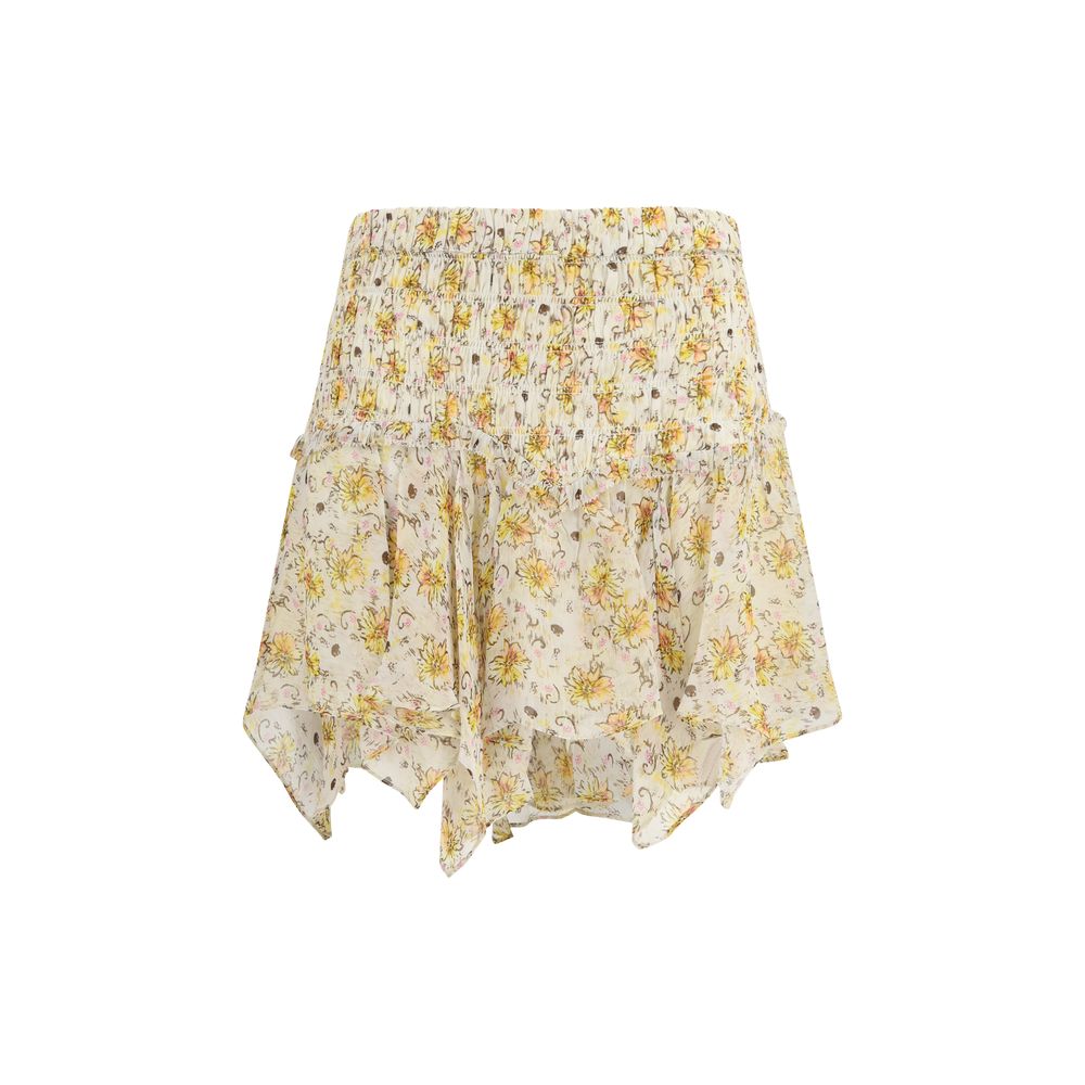 Isabel Marant Étoile Beige Viscose Mini Skirt - HBPS Beauty & Fashion
