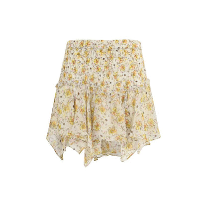 Isabel Marant Étoile Beige Viscose Mini Skirt - HBPS Beauty & Fashion