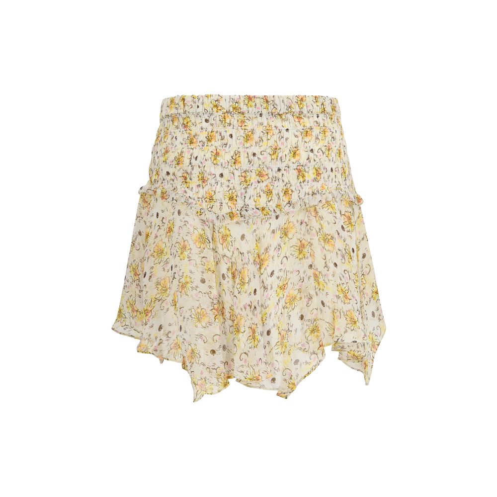 Isabel Marant Étoile Beige Viscose Mini Skirt - HBPS Beauty & Fashion