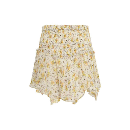 Isabel Marant Étoile Beige Viscose Mini Skirt - HBPS Beauty & Fashion