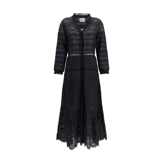 Isabel Marant Étoile Black Cotton Casual Dress - HBPS Beauty & Fashion