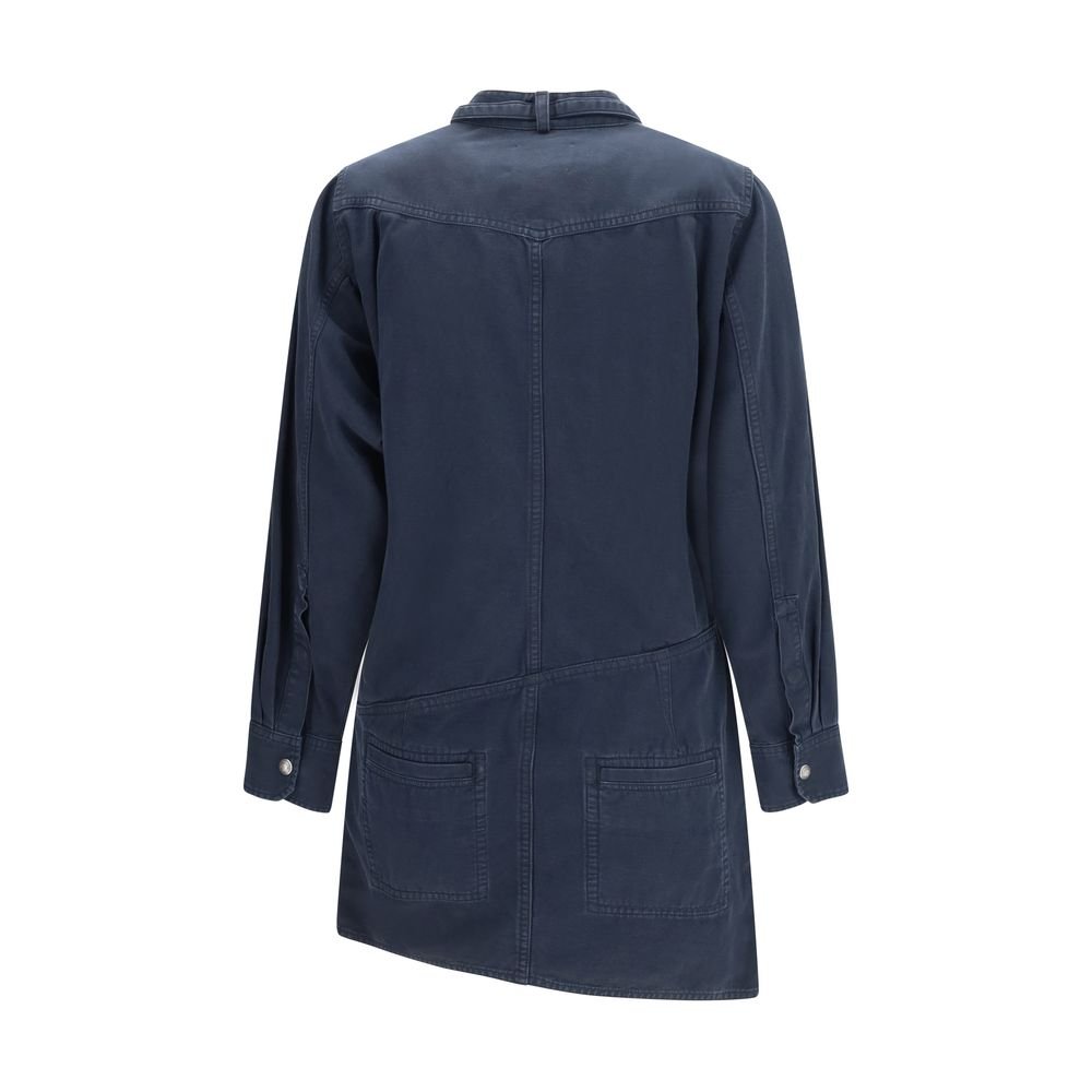 Isabel Marant Étoile Blue Cotton Casual Dress - HBPS Beauty & Fashion