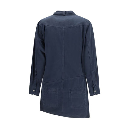 Isabel Marant Étoile Blue Cotton Casual Dress - HBPS Beauty & Fashion