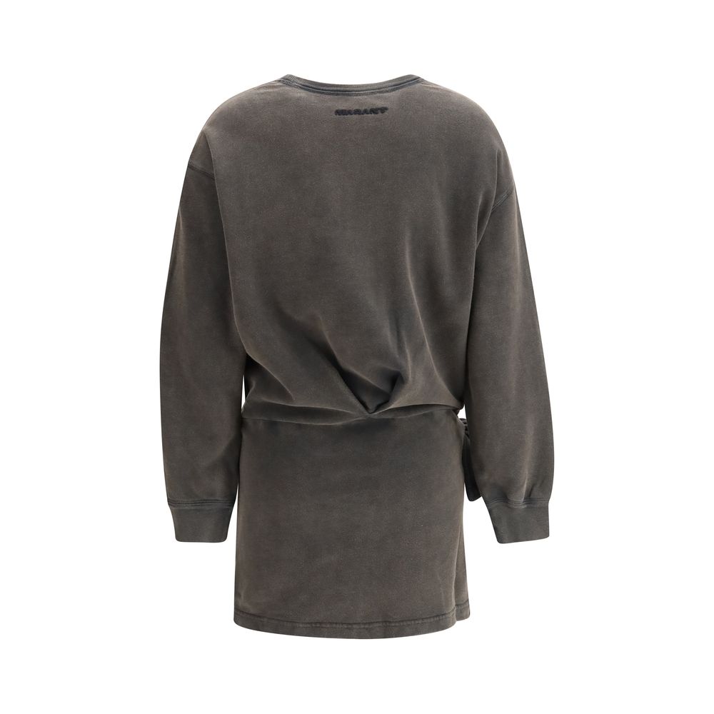 Isabel Marant Étoile Gray Cotton Casual Dress - HBPS Beauty & Fashion