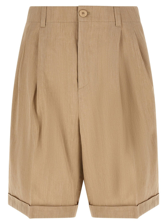 Jacquemus Beige Linen Bermuda Shorts - HBPS Beauty & Fashion