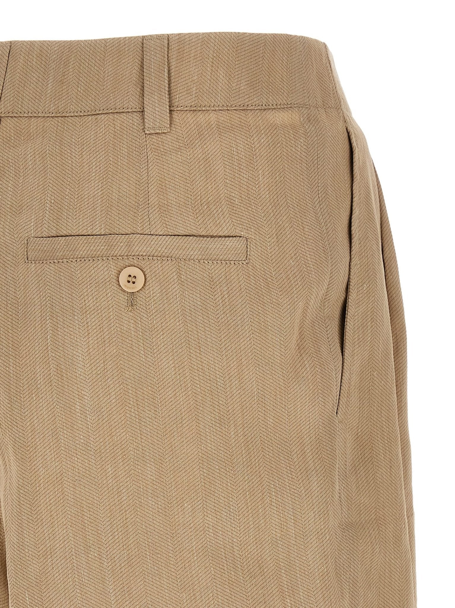 Jacquemus Beige Linen Bermuda Shorts - HBPS Beauty & Fashion