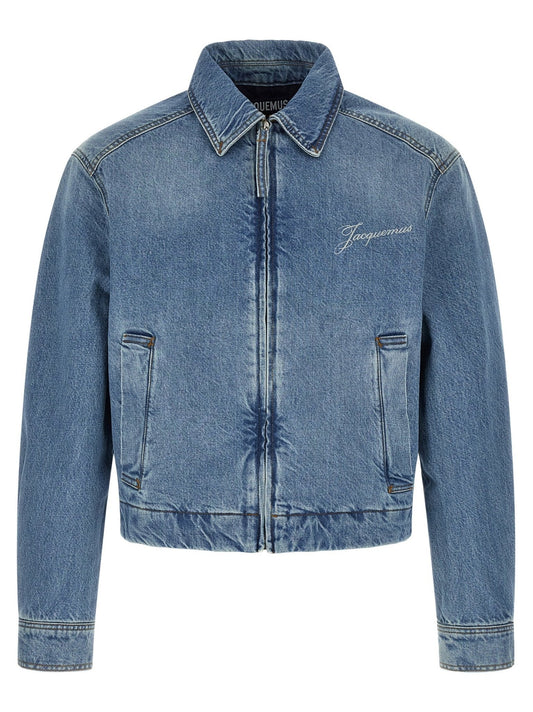 Jacquemus Blue Cotton Denim Jacket - HBPS Beauty & Fashion