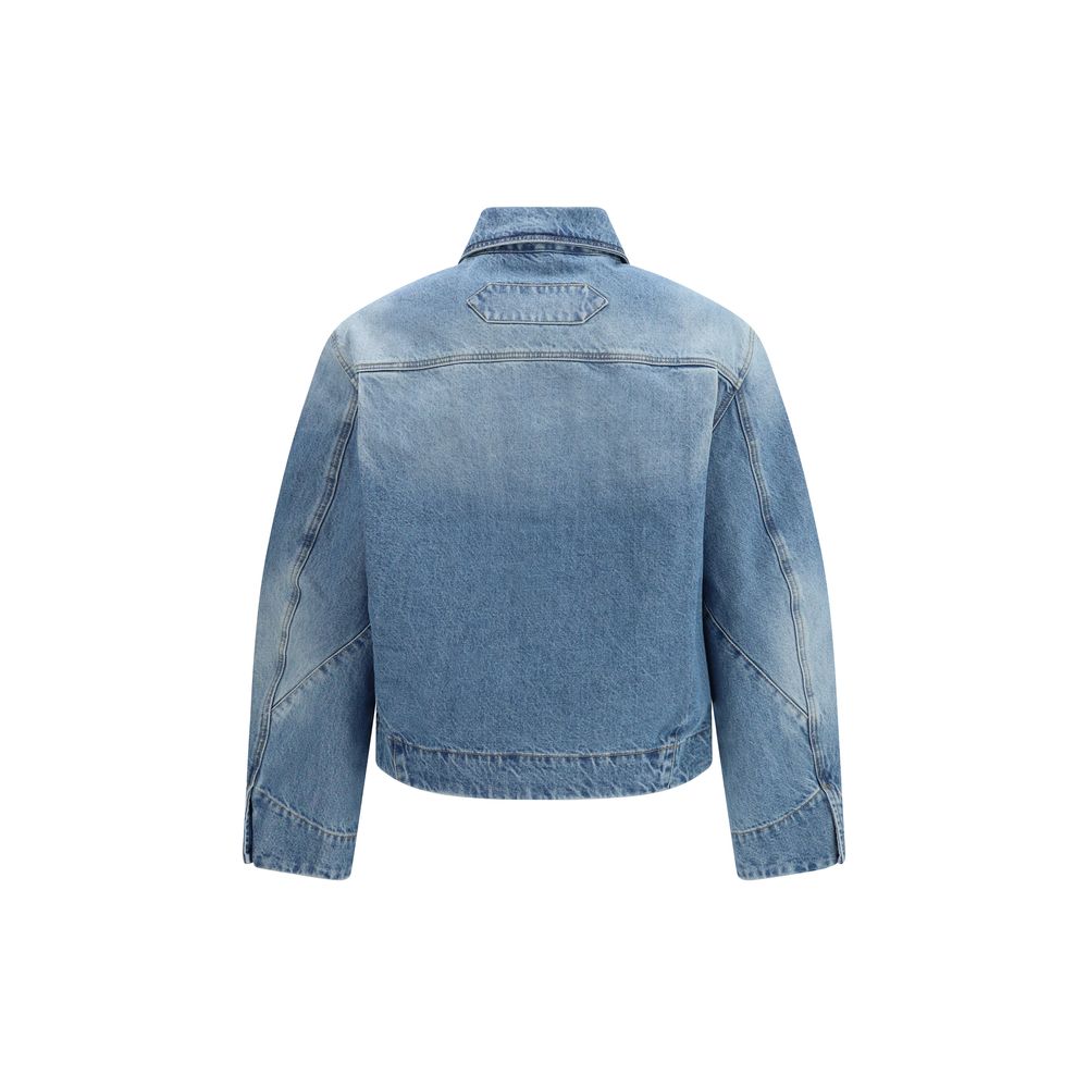 Jacquemus Blue Polyamide Denim Jacket - HBPS Beauty & Fashion
