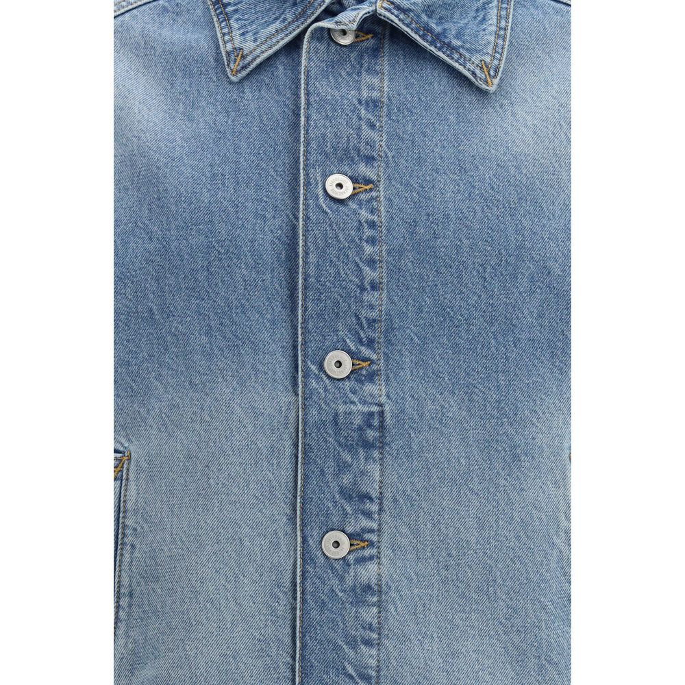 Jacquemus Blue Polyamide Denim Jacket - HBPS Beauty & Fashion