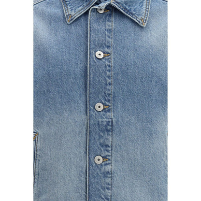 Jacquemus Blue Polyamide Denim Jacket - HBPS Beauty & Fashion