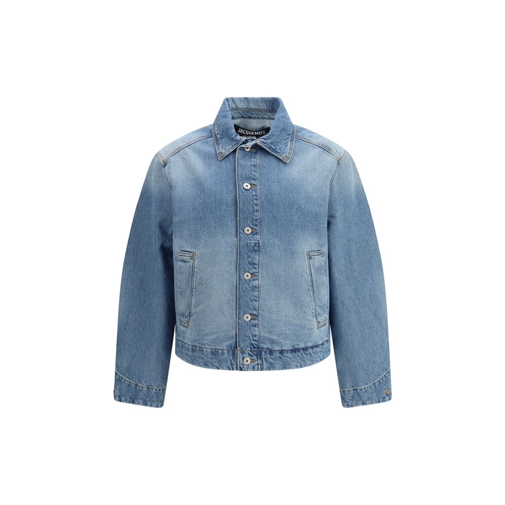 Jacquemus Blue Polyamide Denim Jacket - HBPS Beauty & Fashion