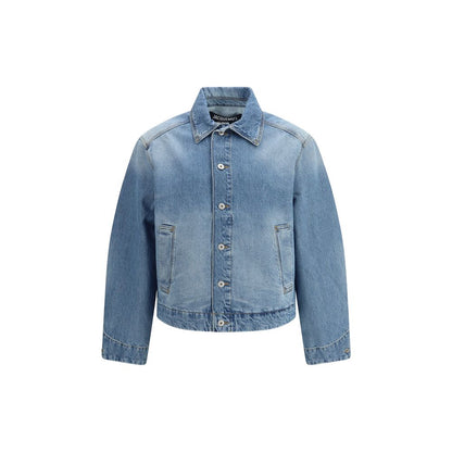 Jacquemus Blue Polyamide Denim Jacket - HBPS Beauty & Fashion