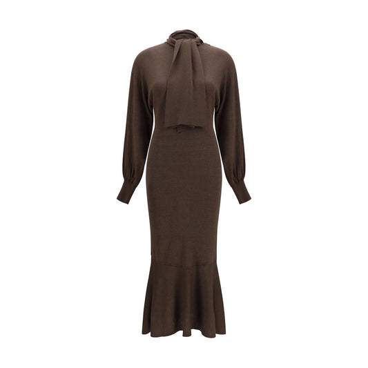 Jacquemus Brown Silk Casual Dress - HBPS Beauty & Fashion