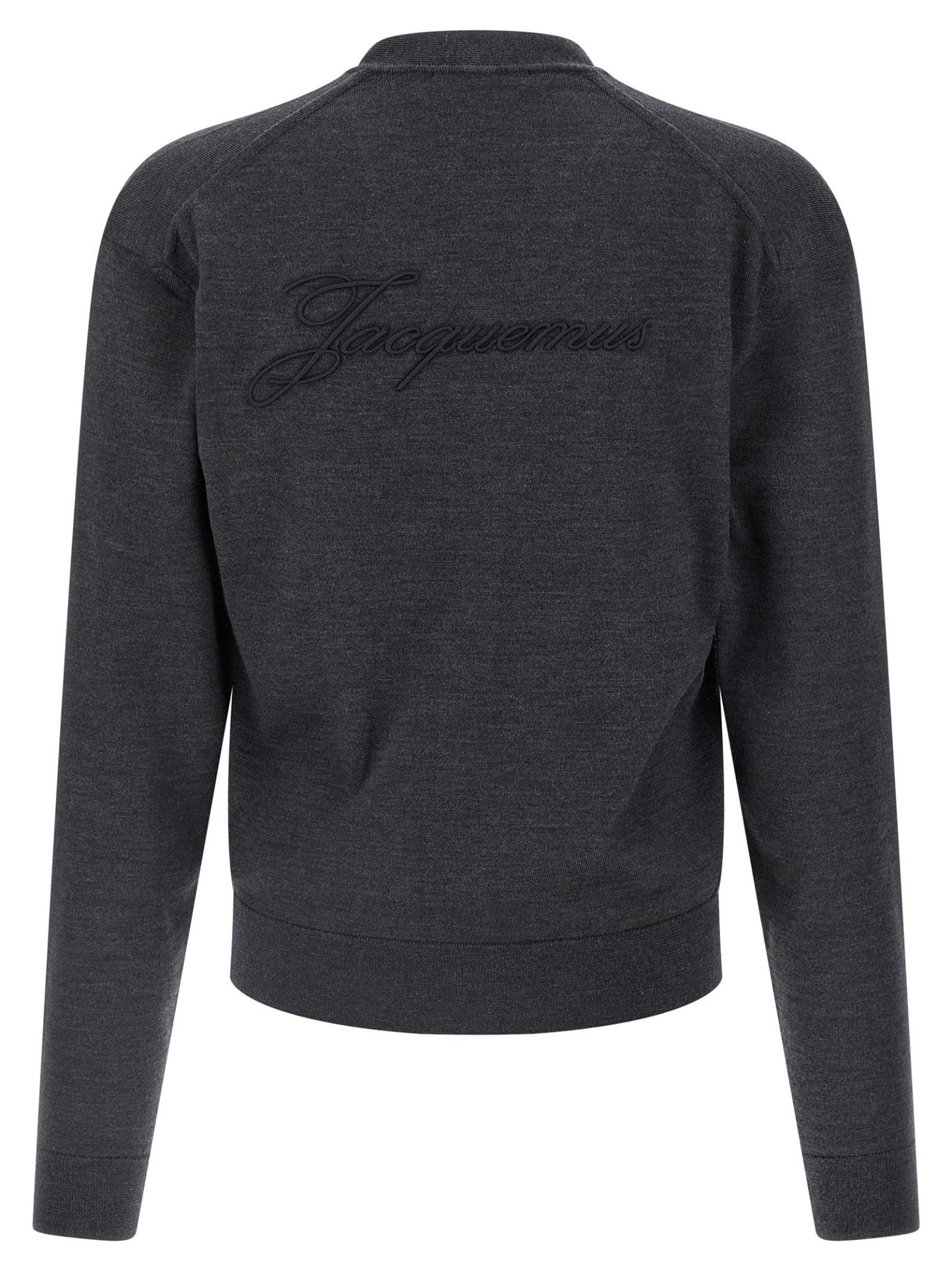 Jacquemus Gray Merino Wool Cardigan - HBPS Beauty & Fashion