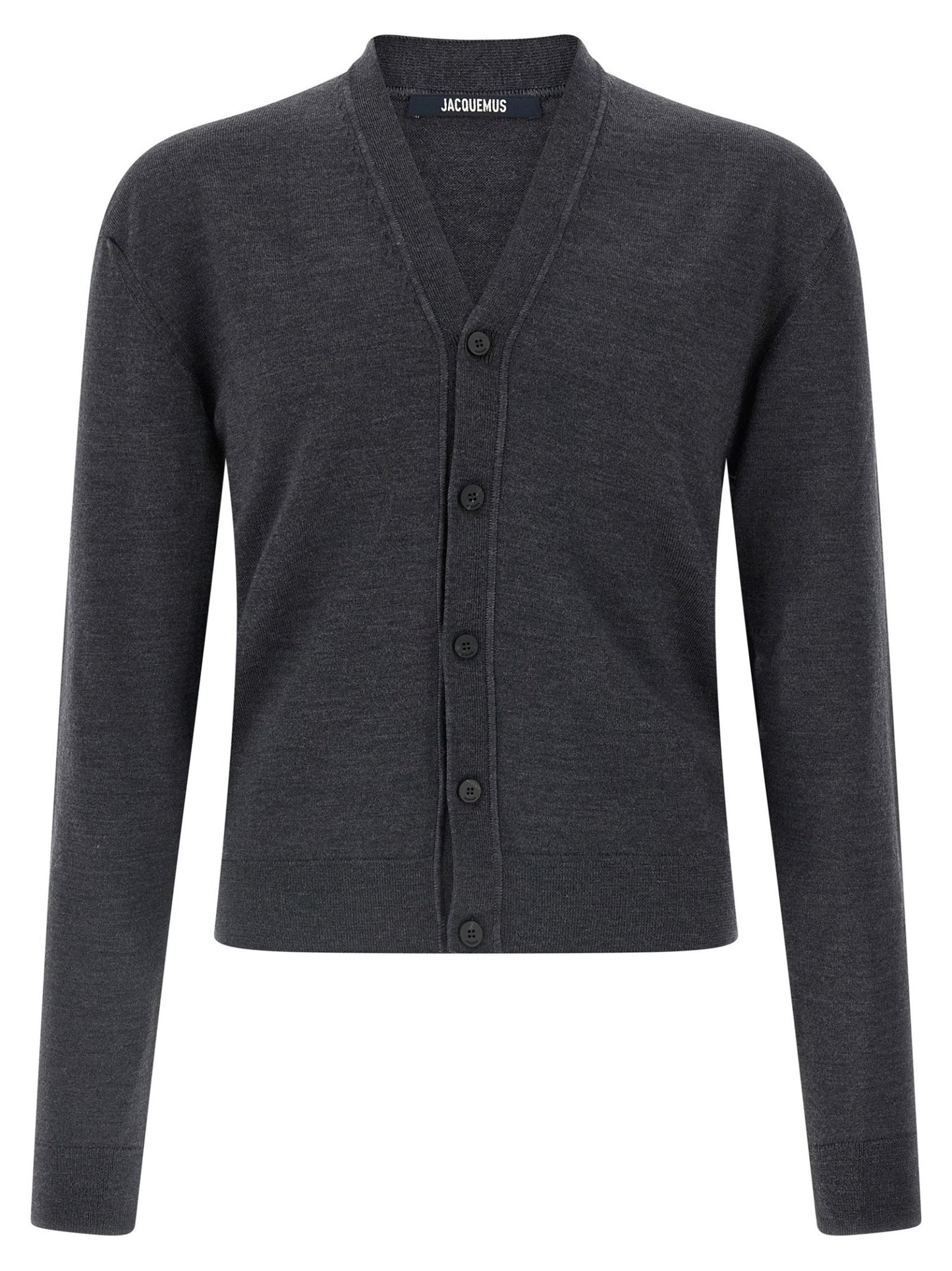 Jacquemus Gray Merino Wool Cardigan - HBPS Beauty & Fashion