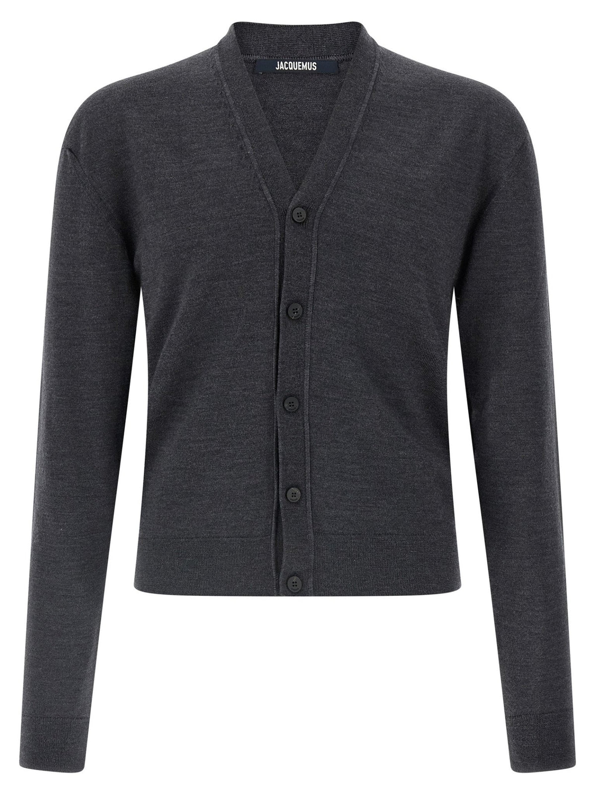 Jacquemus Gray Merino Wool Cardigan - HBPS Beauty & Fashion