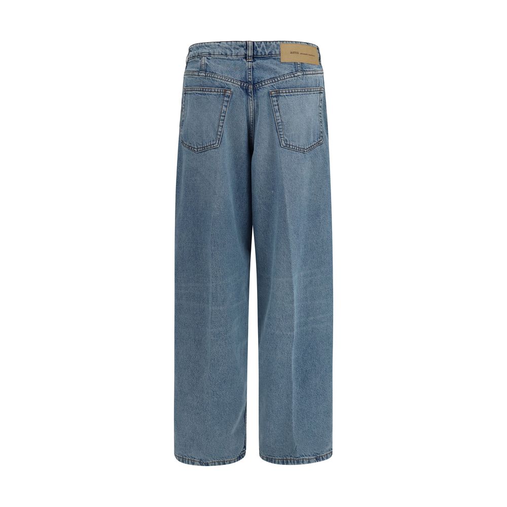 Jean Ami Paris femme Balloon en coton bleu – AM-FTR920DE0046480 - HBPS Beauty & Fashion