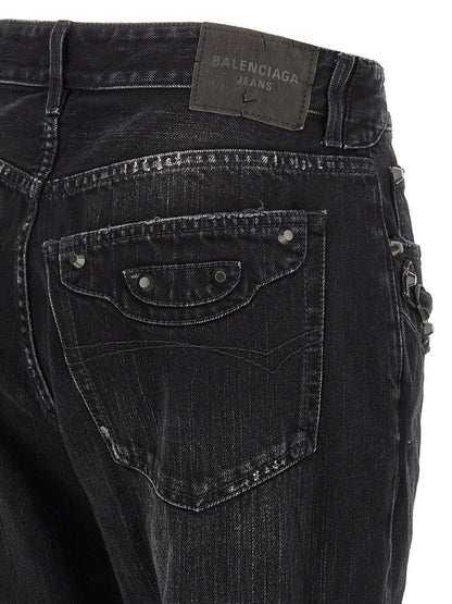 Jean Balenciaga femme City en coton noir – BA-323023 - HBPS Beauty & Fashion