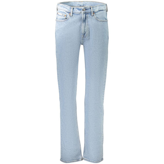 Jean Calvin Klein homme droit en coton bleu clair – CA-44930 - HBPS Beauty & Fashion