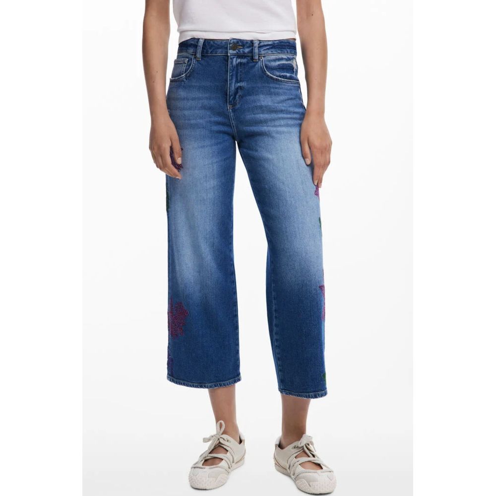 Jean Desigual femme en coton bleu clair – DE-47040 - HBPS Beauty & Fashion