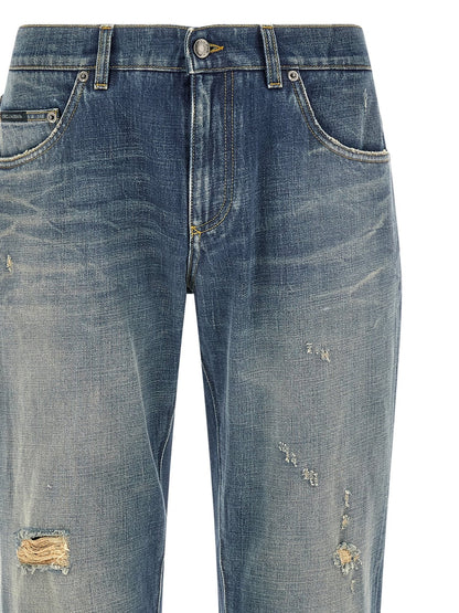 Jean Dolce & Gabbana homme en coton bleu – DO-341127 - HBPS Beauty & Fashion
