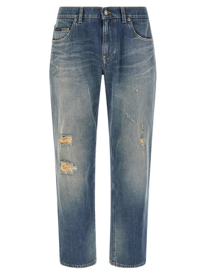 Jean Dolce & Gabbana homme en coton bleu – DO-341127 - HBPS Beauty & Fashion