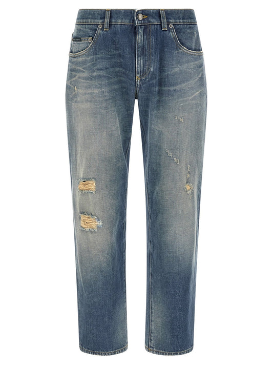 Jean Dolce & Gabbana homme en coton bleu – DO-341127 - HBPS Beauty & Fashion