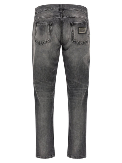 Jean Dolce & Gabbana homme en coton gris – DO-339224 - HBPS Beauty & Fashion