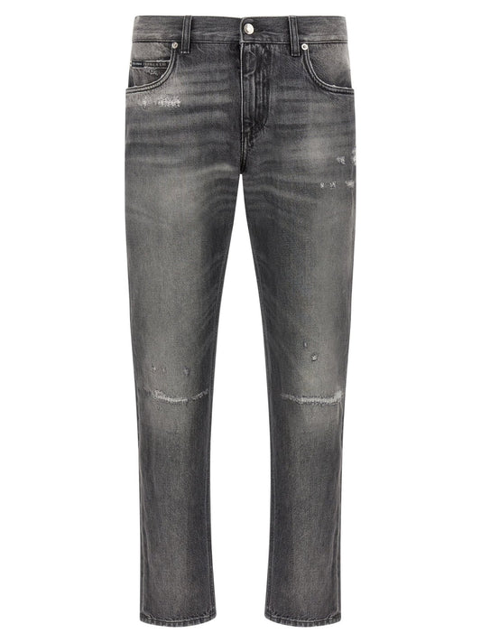 Jean Dolce & Gabbana homme en coton gris – DO-339224 - HBPS Beauty & Fashion
