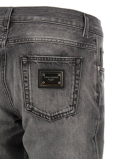 Jean Dolce & Gabbana homme en coton gris – DO-339224 - HBPS Beauty & Fashion