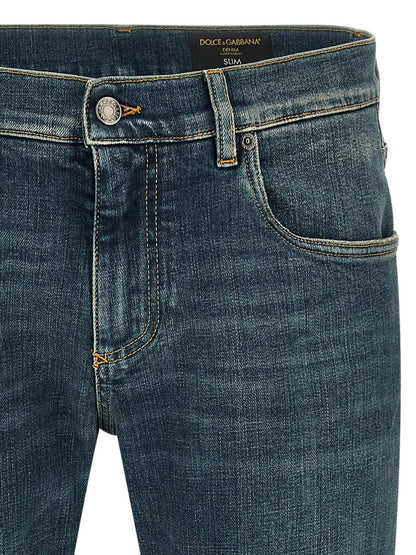 Jean Dolce & Gabbana homme Essential en coton bleu – DO-332964 - HBPS Beauty & Fashion