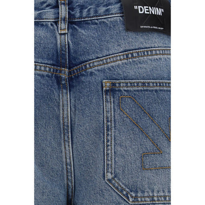 Jean Off-White homme Half Arrow en coton bleu – OF-OMYA19DF26DEN00440400 - HBPS Beauty & Fashion