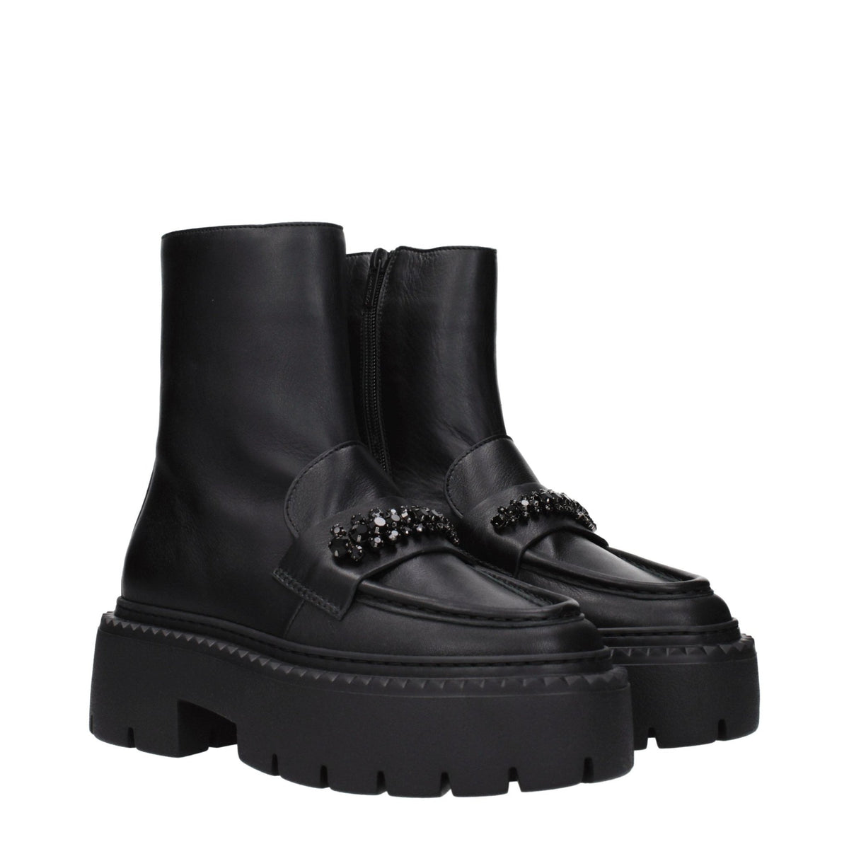 Jimmy Choo Black Leather Ankle Boots - HBPS Beauty & Fashion