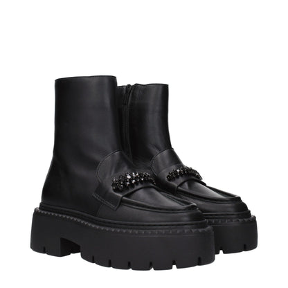 Jimmy Choo Black Leather Ankle Boots - HBPS Beauty & Fashion