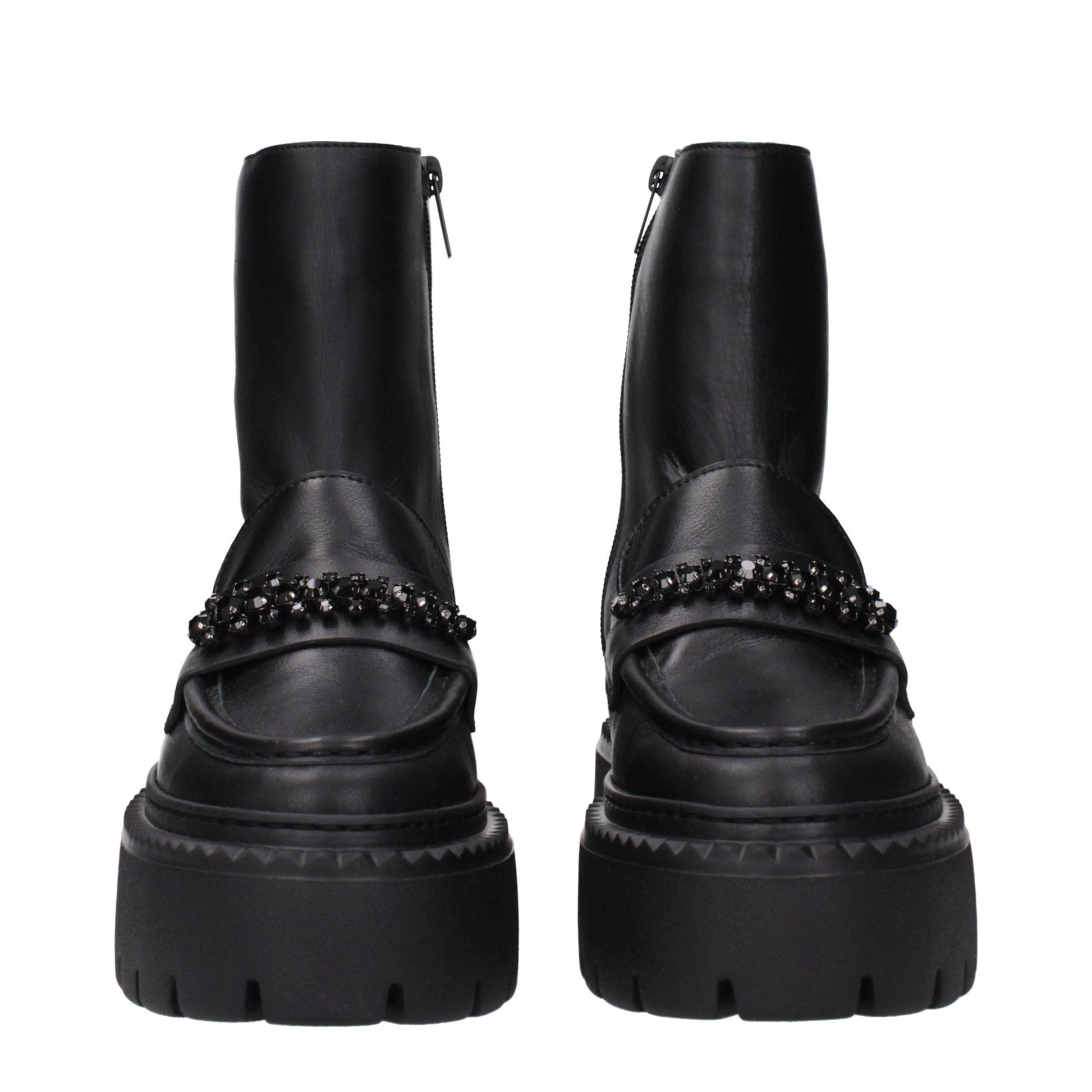 Jimmy Choo Black Leather Ankle Boots - HBPS Beauty & Fashion