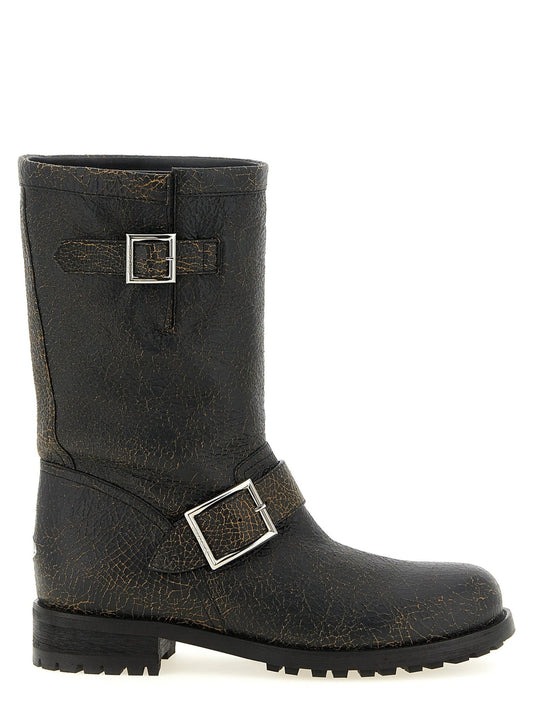 Jimmy Choo Black Leather Ankle Boots - HBPS Beauty & Fashion