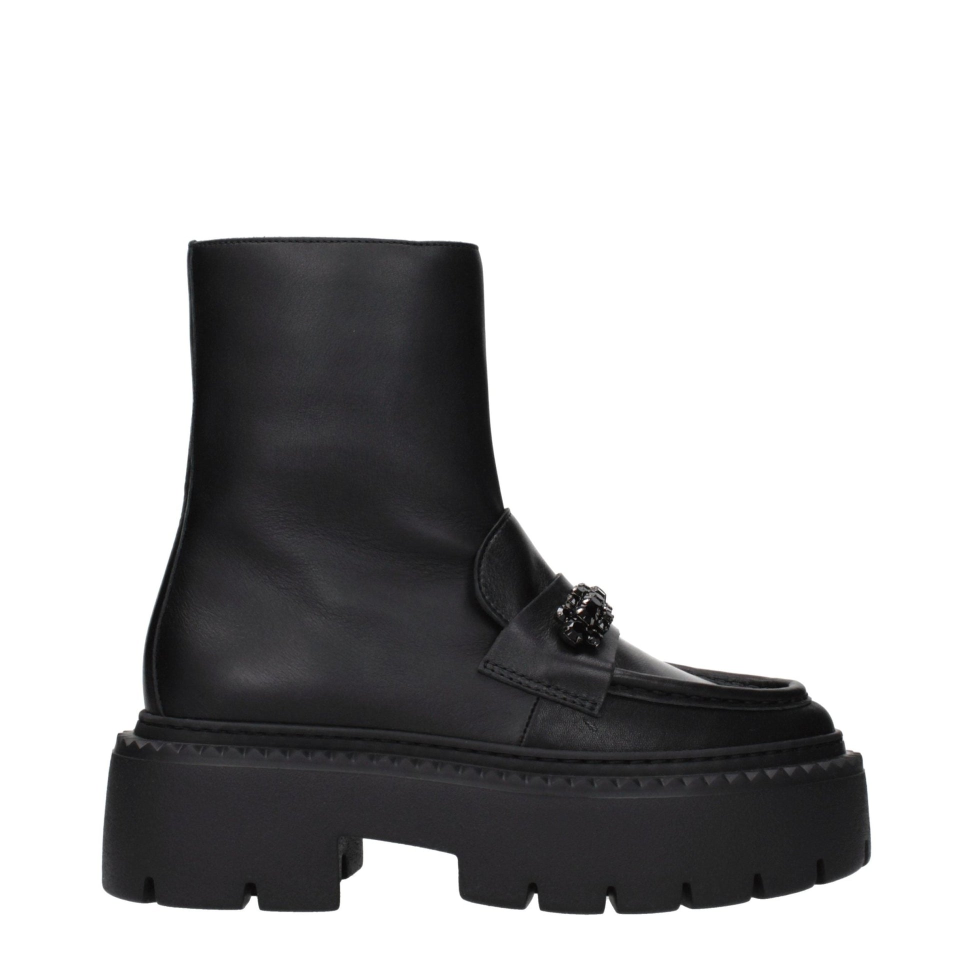 Jimmy Choo Black Leather Ankle Boots - HBPS Beauty & Fashion