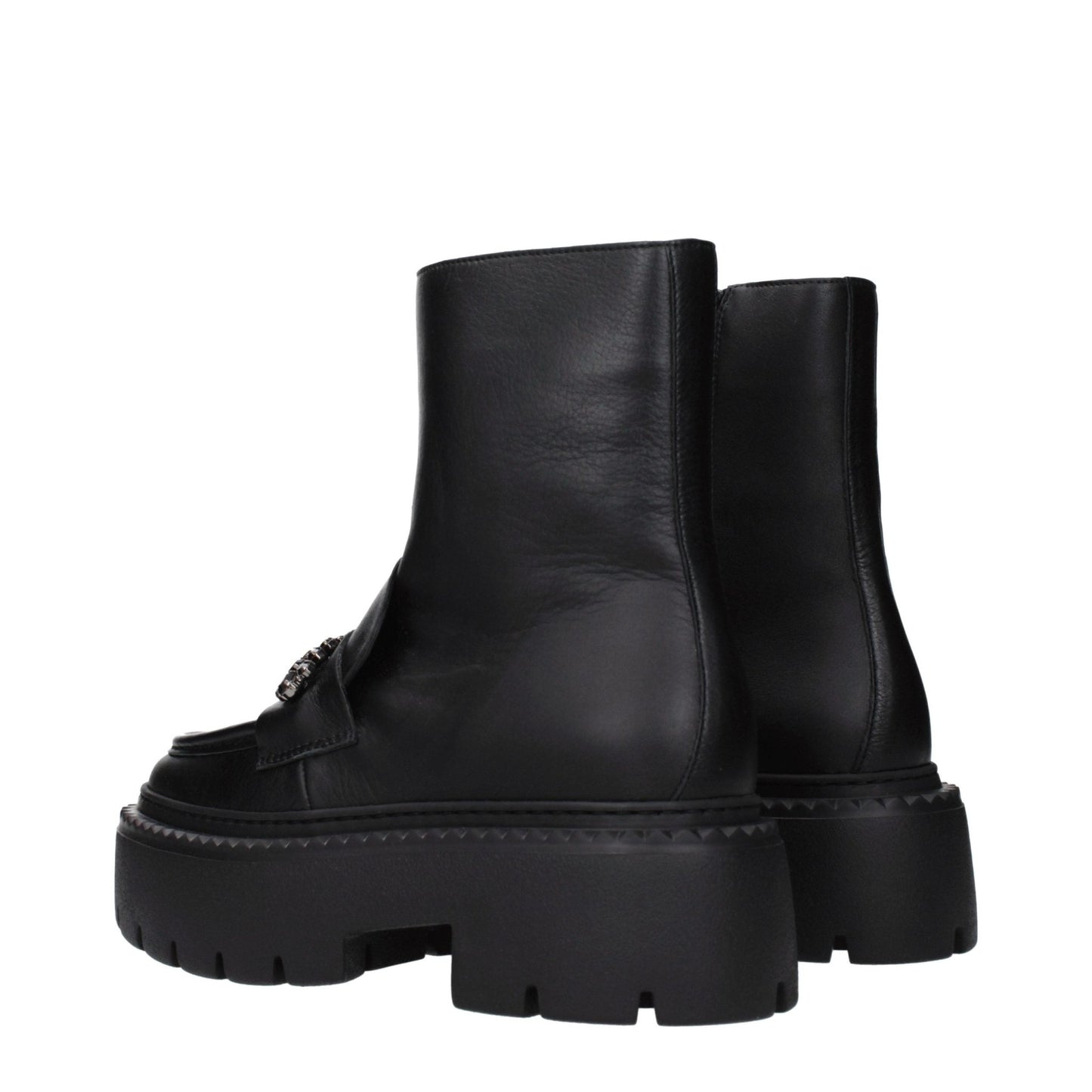 Jimmy Choo Black Leather Ankle Boots - HBPS Beauty & Fashion