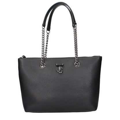 Jimmy Choo Black Leather Shoulder Bag - HBPS Beauty & Fashion