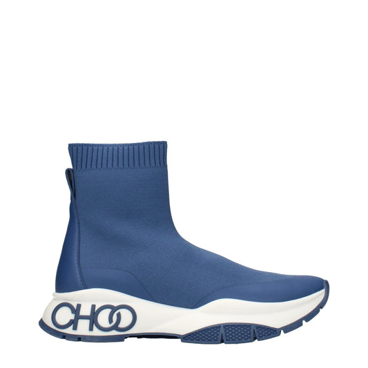 Jimmy Choo Blue Fabric Ankle Boots - HBPS Beauty & Fashion